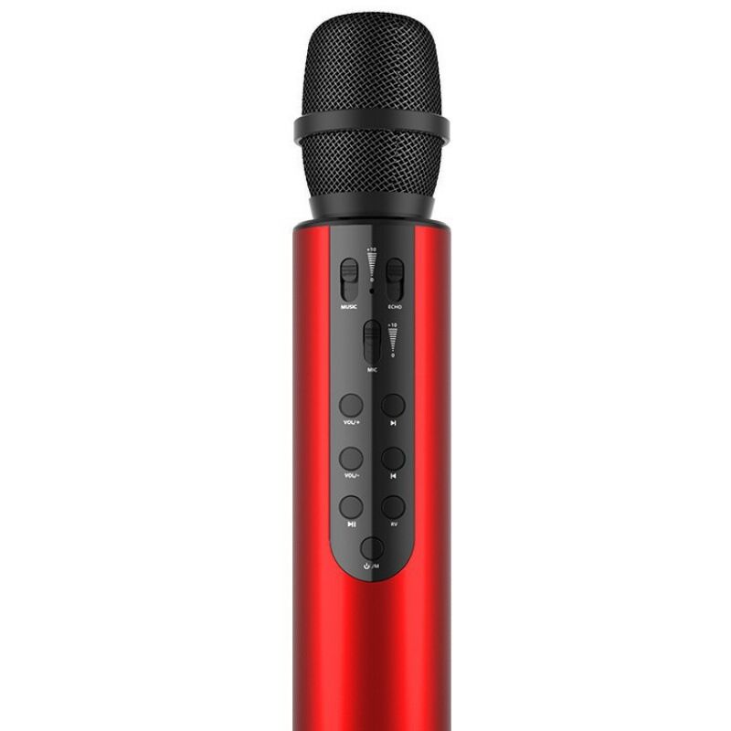Колонка с беспроводным микрофоном для караоке Baoend M6, Bluetooth, 2 динамика, конденсаторный микрофон