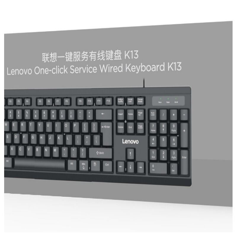 Проводной комплект клавиатура и мышь MK13 для офиса и игр, USB, 1600 dpi, длина кабеля 1,5 м