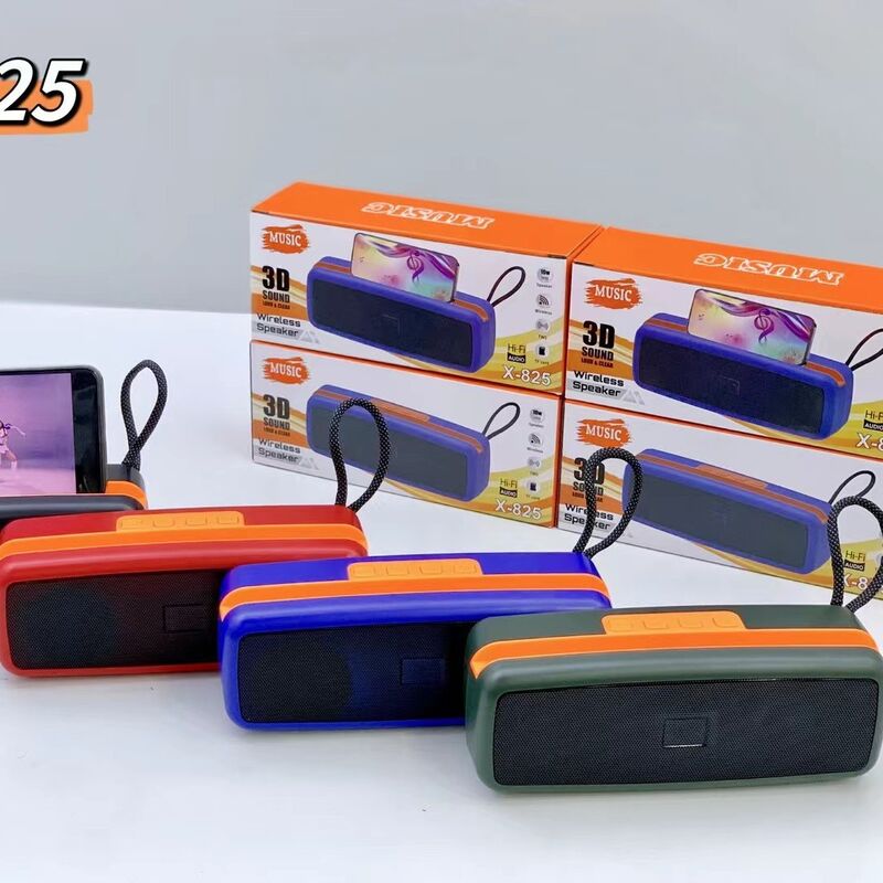 Портативная Bluetooth-колонка X-825 с цветной подсветкой и слотом для карт памяти, 2 динамика, Bluetooth 5.3, 10 Вт