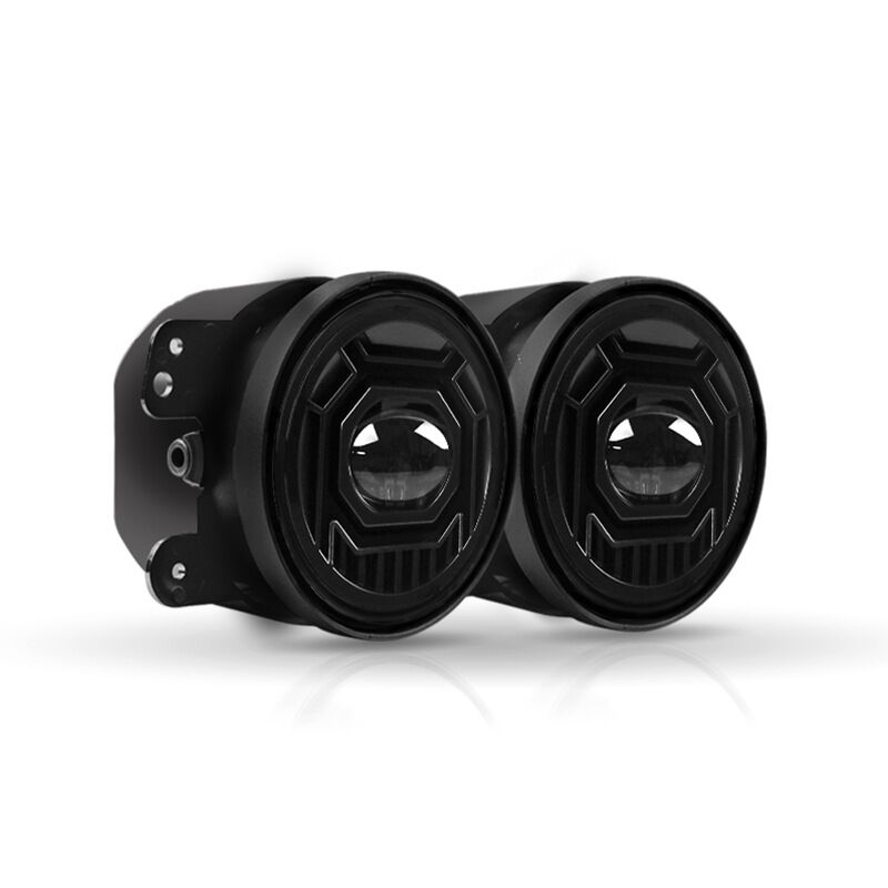 Светодиодные противотуманные фары HOZAN 4" для Jeep Wrangler JK/JL, линза, белый и жёлтый свет