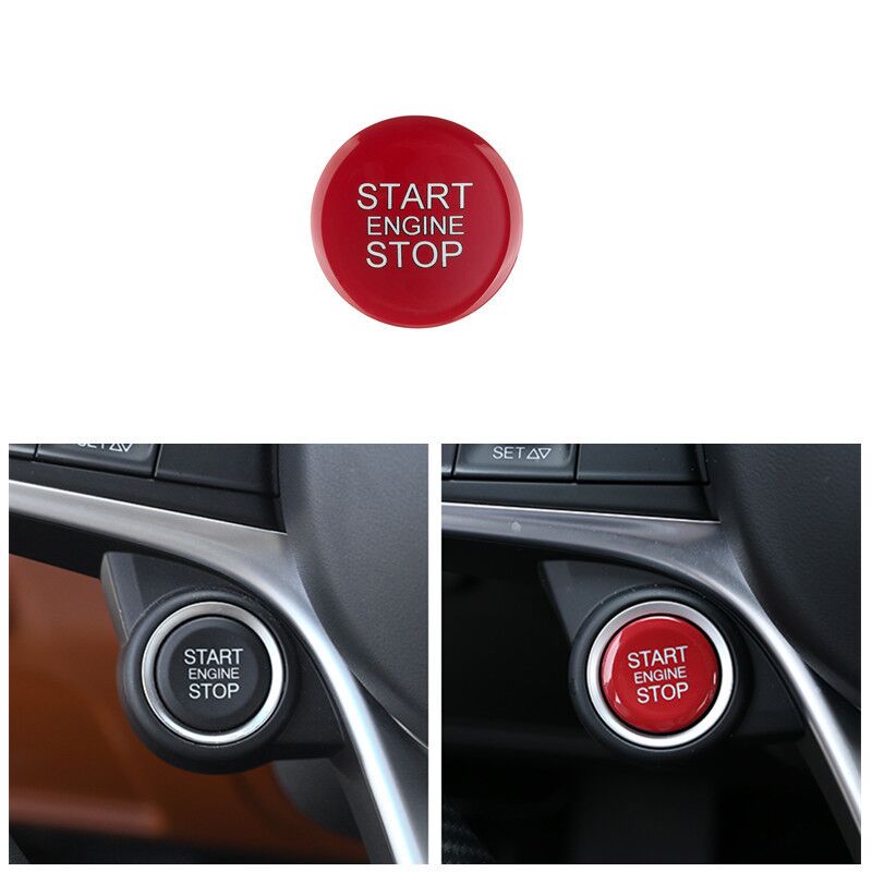 Накладка на кнопку запуска двигателя для Alfa Romeo Giulia и Stelvio, ABS-пластик