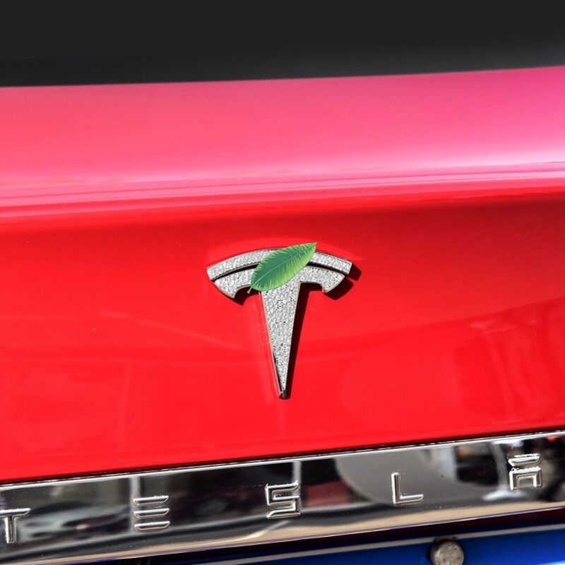 Декоративные наклейки со стразами для Tesla Model 3 / Model Y на руль, логотипы, ручки дверей, ABS