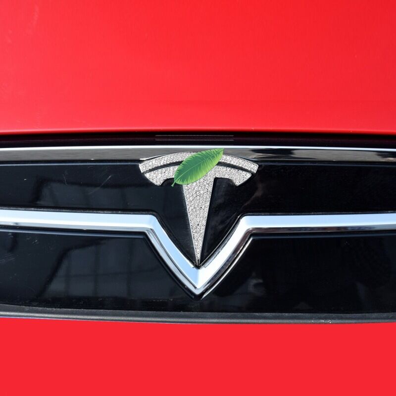 Декоративные наклейки со стразами для Tesla Model 3 / Model Y на руль, логотипы, ручки дверей, ABS