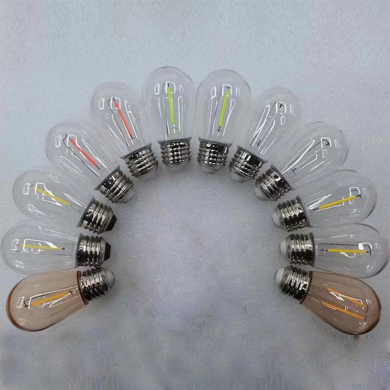 Филаментная LED-лампа Эдисона Mujiang S14 E26/E27, колба из PC, IP65, для уличных гирлянд и кемпинга