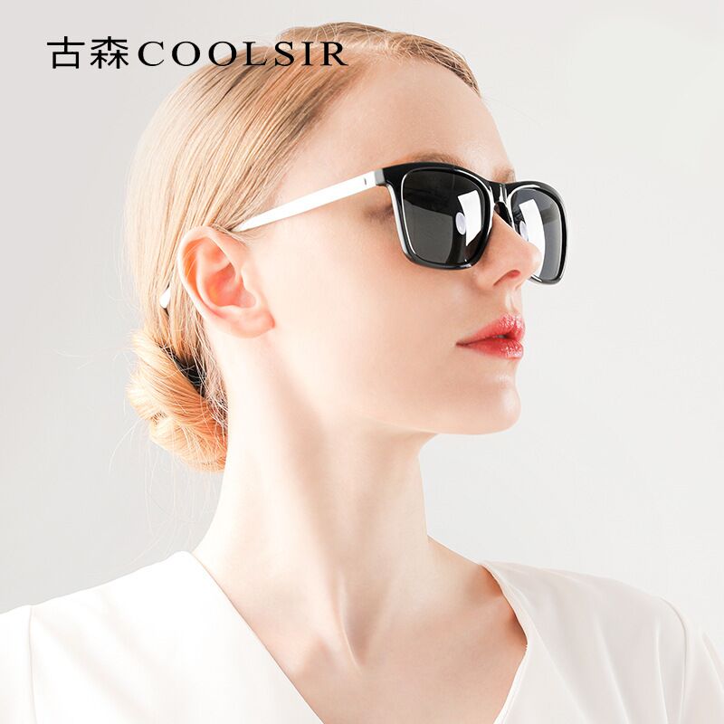 Мужские поляризационные солнцезащитные очки COOLSIR 6387, квадратная оправа, алюминиевые дужки, UV400