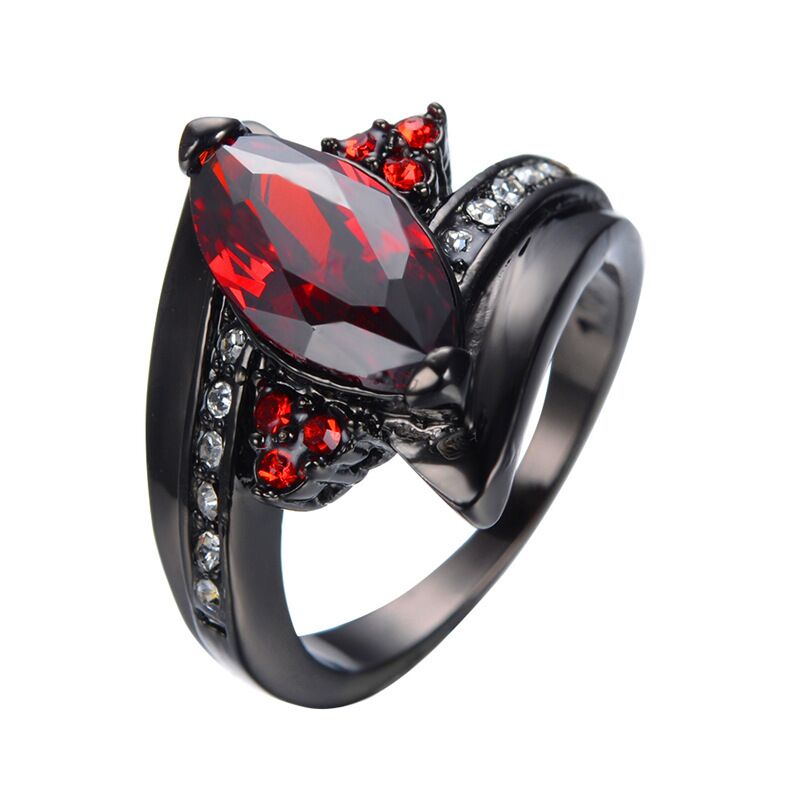 Парные кольца YUDIYIR Jewelry с красной вставкой, мужское и женское, сплав, размеры 5–13