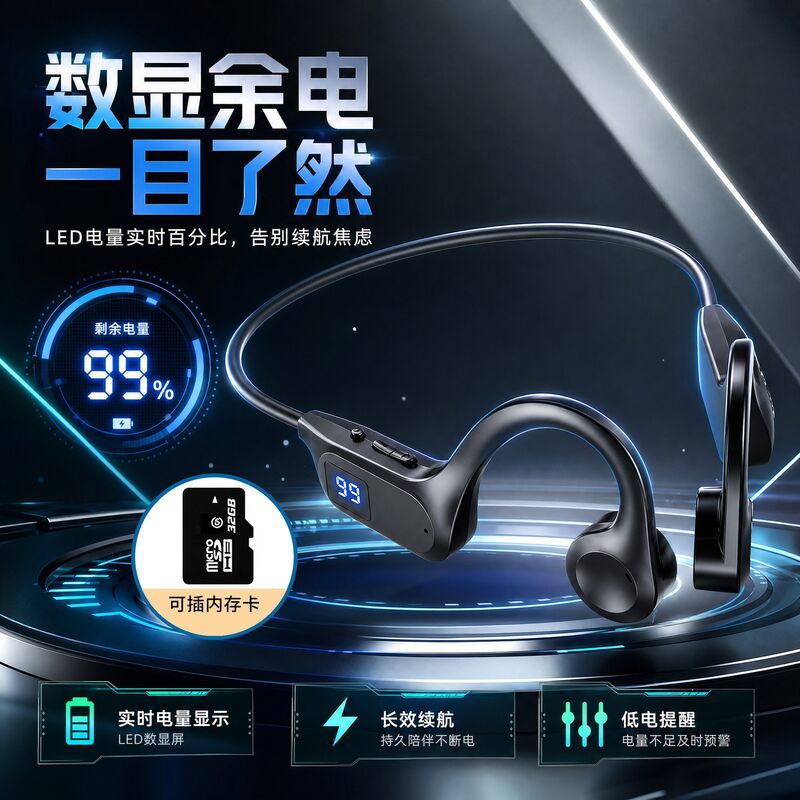 Спортивные Bluetooth-наушники X7 с костной и воздушной проводимостью, слот для карты, Bluetooth 6.0