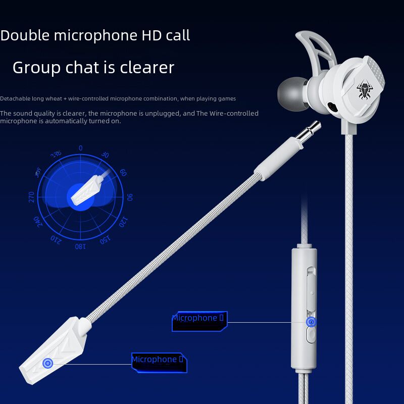 Проводные наушники Plextone RX3 Pro с пультом и удлинённым микрофоном для телефона и игр