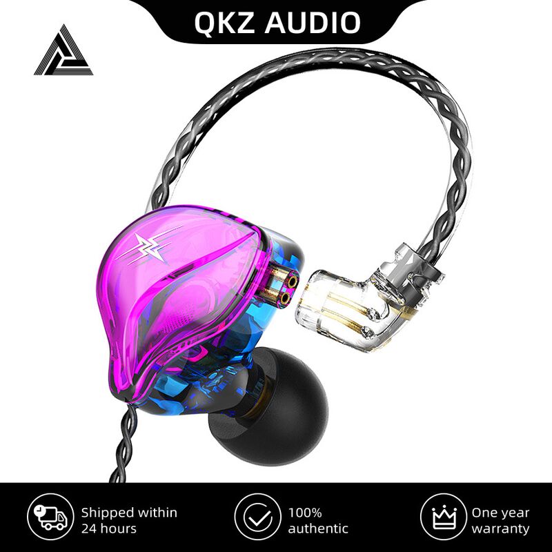 Проводные наушники-вкладыши QKZ ZXT с микрофоном, для игр на телефоне и пробежек