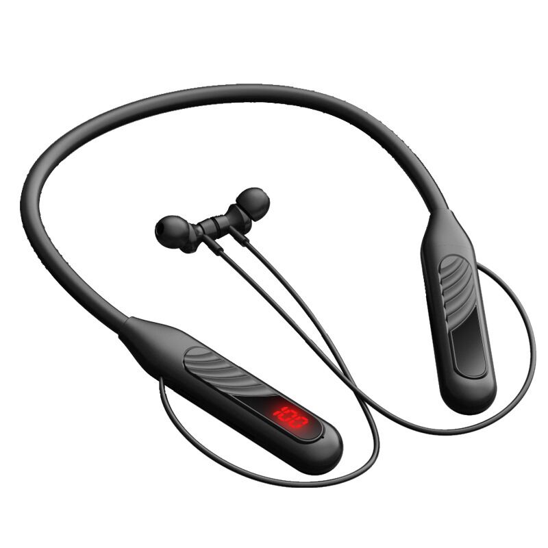 Bluetooth-гарнитура BT-8 на шею, слот для карты памяти, экран заряда, автономность более 8 часов