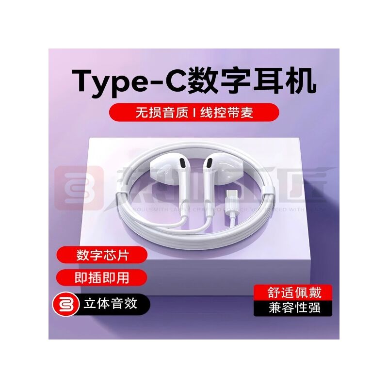 Проводные полувкладыши Rexue Gongjiang EJ03, Type-C, с микрофоном, для телефона и ноутбука