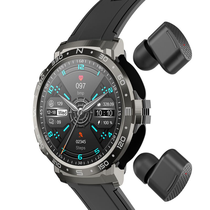 Смарт-часы M68 Plus 3-в-1 со встроенными наушниками: звонки, музыка, пульс