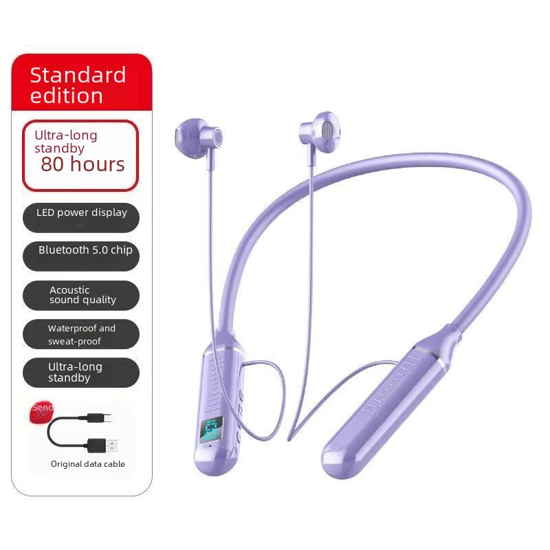Спортивная Bluetooth-гарнитура на шею с большой батареей, дисплеем и увеличенным временем работы