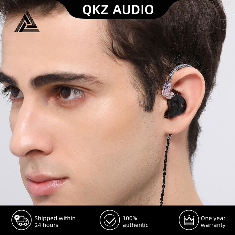 Проводные наушники-вкладыши QKZ ZXT с микрофоном, для игр на телефоне и пробежек