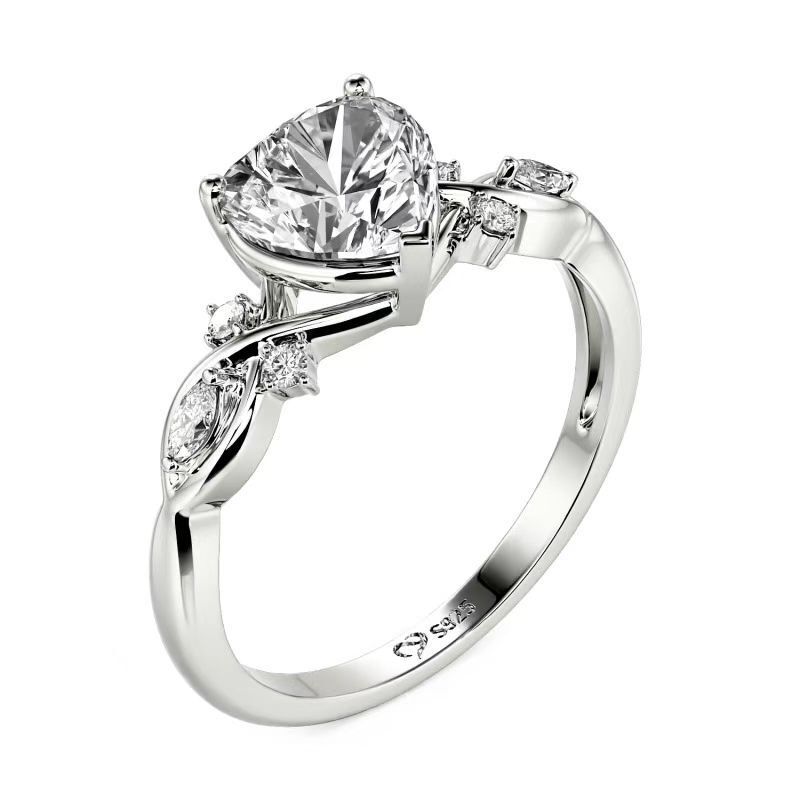 Женское кольцо Famous Jewelry Chenrui с центральным камнем муассанит, мотив снежинки, размеры 6–10