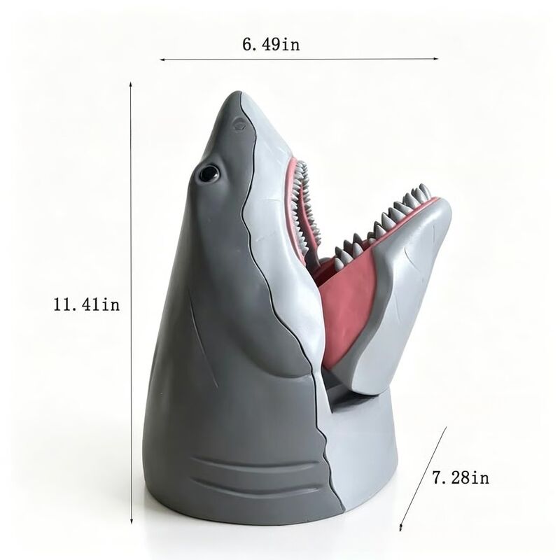 Органайзер-чаша «Голова акулы» Shark Snack Bowl для снеков и мелочей на стол, пластик PLA