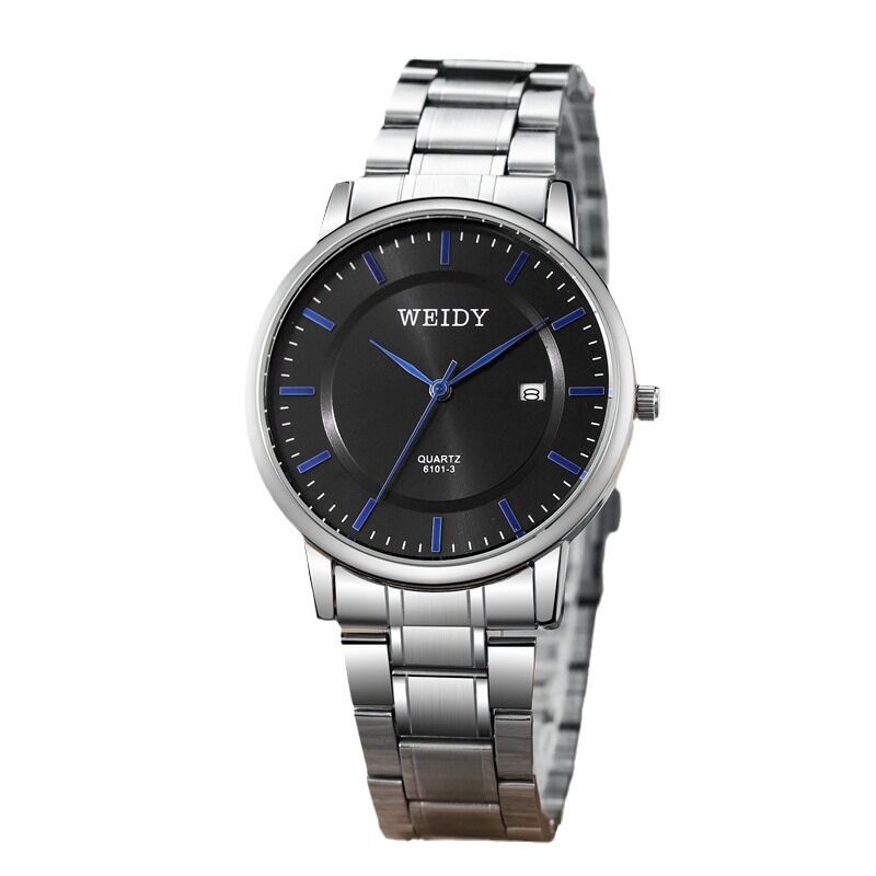 Парные кварцевые часы WEIDY WD6101-3, календарь, металлический браслет, мужские 40 мм и женские 30 мм