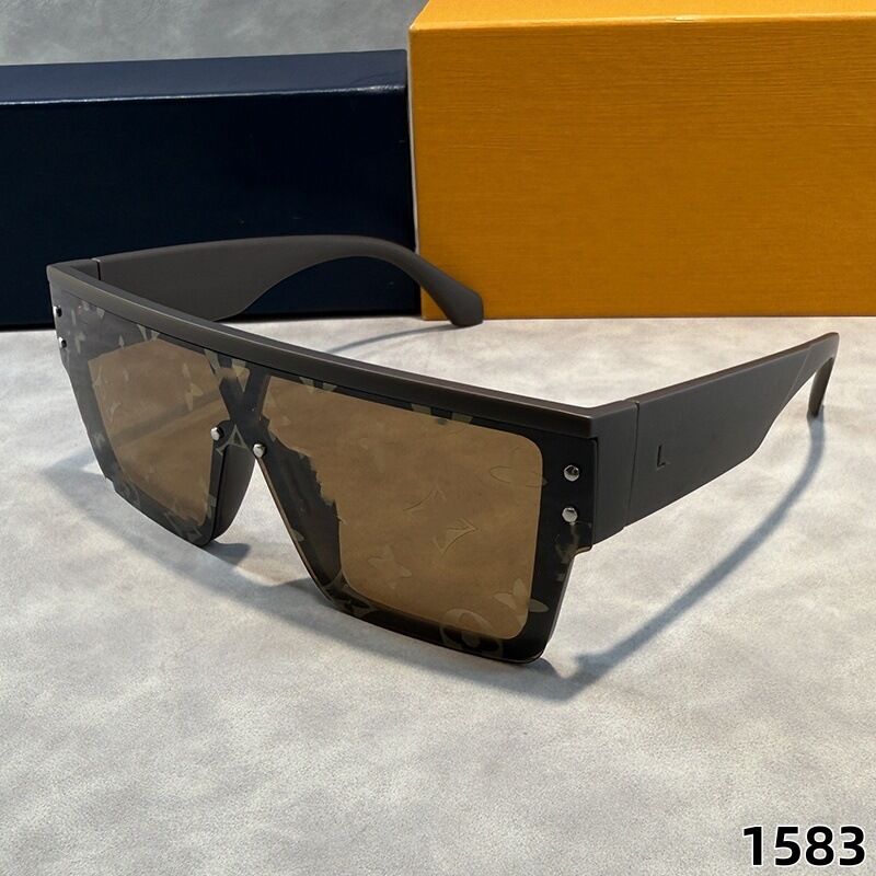 Солнцезащитные очки 1583 с большой квадратной оправой, линзы PC, UV400, унисекс
