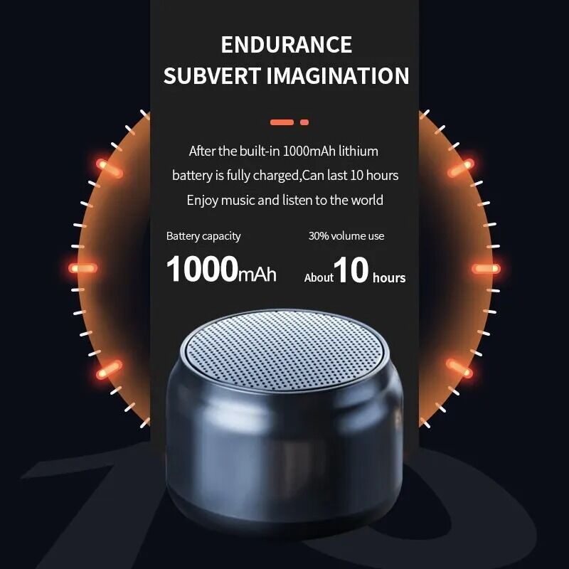 Портативная Bluetooth-колонка Kelemao S16, Bluetooth 5.3, до 10 Вт, радиус 10 м, 220 г, чёрная