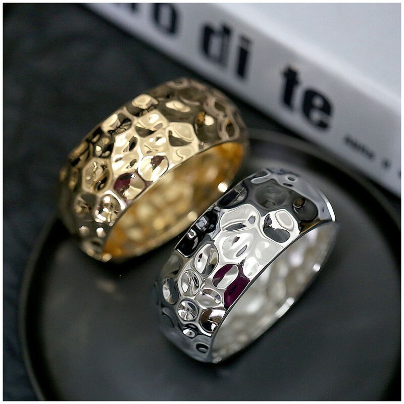 Браслет-бангл KAYMEN JEWELRY из цинкового сплава, широкий, круглый, геометрический дизайн, 72 г