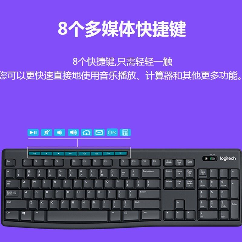Беспроводной комплект клавиатура и мышь Logitech MK275 / MK270, USB, для ПК и ноутбука, вскрытая упаковка