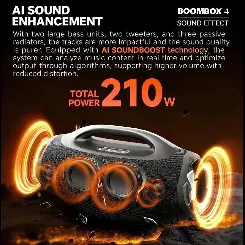 Портативная Bluetooth-колонка JB.L на выбор: Boombox4, Charge5, Charge6, Xtreme5, Bluetooth 5.3, IPX7