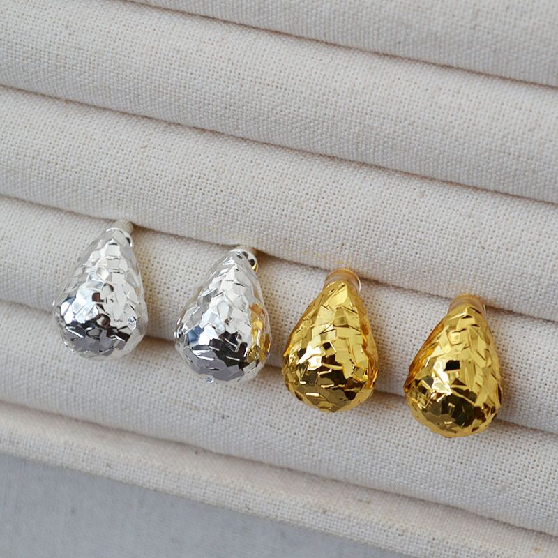 Серьги-капли miya sophia jewelry из латуни с фактурой «драконья чешуя», швензы из серебра 925, длина 2 см