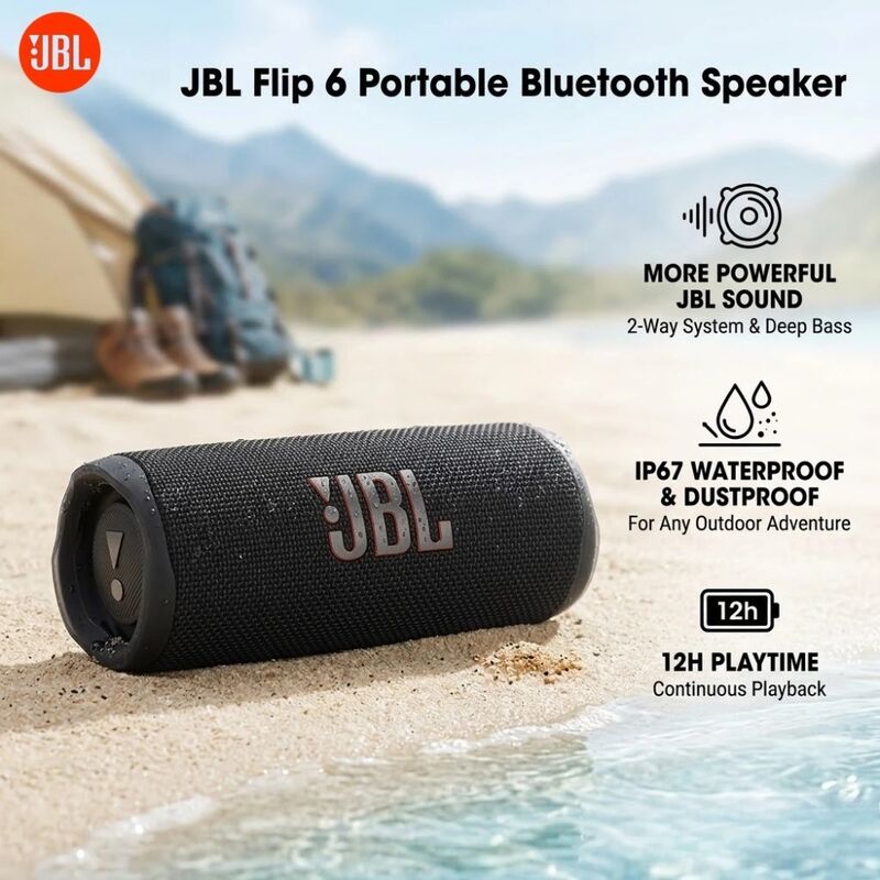 Портативная Bluetooth-колонка JB.L Flip6, Bluetooth 5.3, влагозащита, USB Type-C, 5 цветов