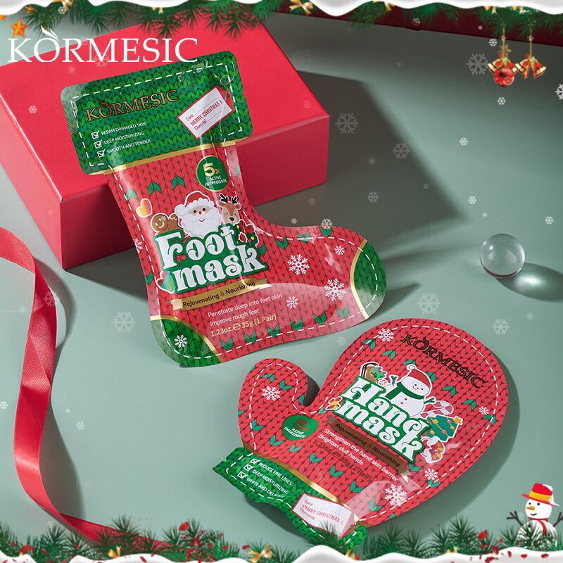 Маски для рук и ног KORMESIC, рождественская серия, увлажняющие, перчатки и носочки, 35 г/пара