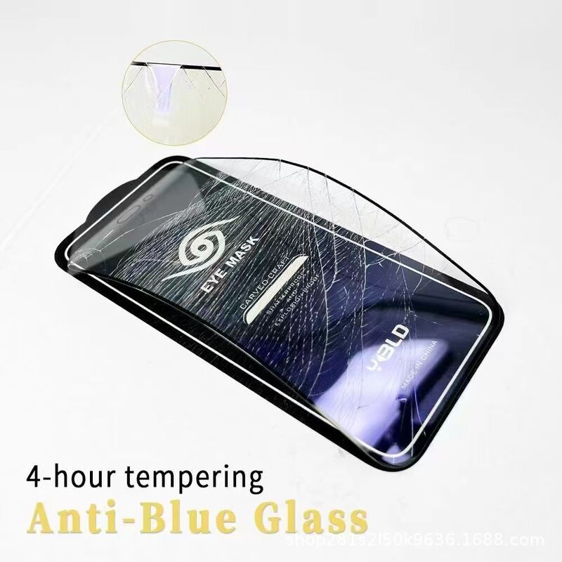 Защитное стекло Purple Glass с фильтром синего света для iPhone X – 17 Pro Max, закалённое