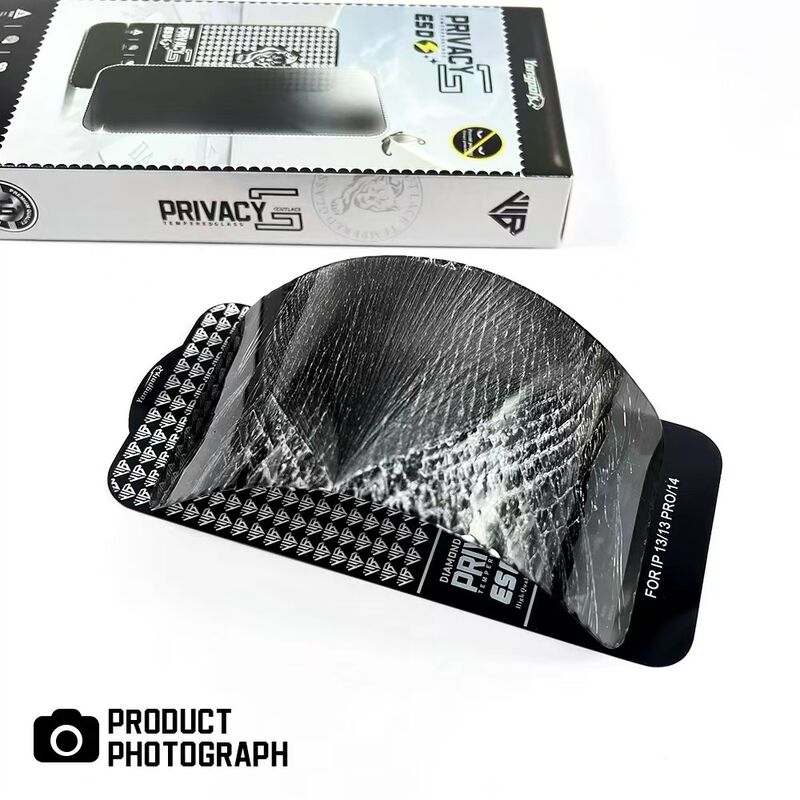 Защитное стекло антишпион ESD с ромбовидной рамкой для iPhone X – 17 Pro Max, закалённое
