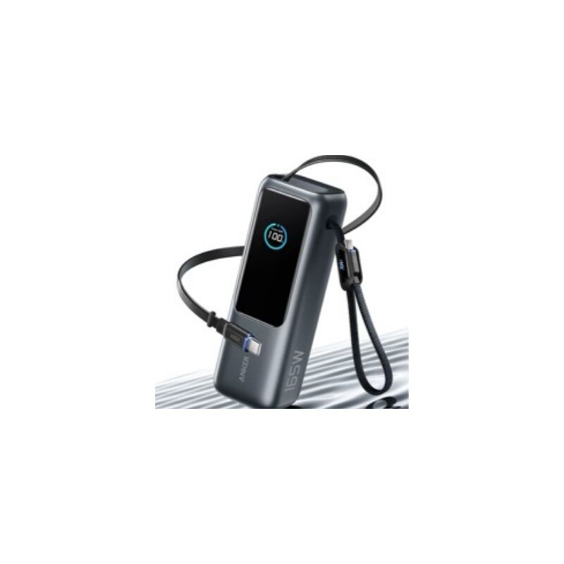 Внешний аккумулятор Anker A1695 25000 мА·ч, 165 Вт, быстрая зарядка, встроенный выдвижной кабель