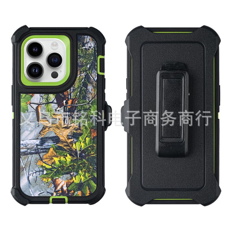 Камуфляжный противоударный чехол для iPhone 16 и 16 Pro Max с подставкой, 3 слоя, защита камеры 4 мм