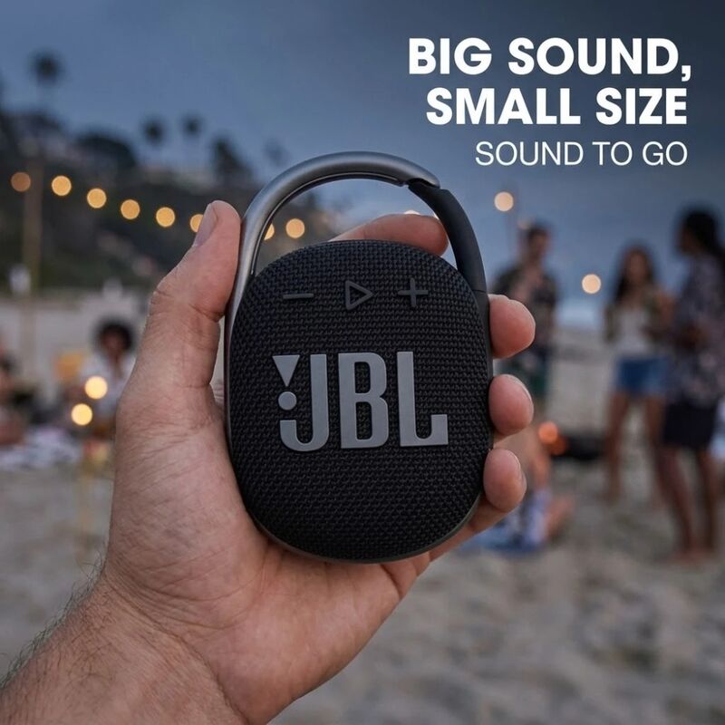 Мини Bluetooth-колонка JB.L Clip4 с карабином, Bluetooth 5.3, защита IPX8, портативная, 10 цветов