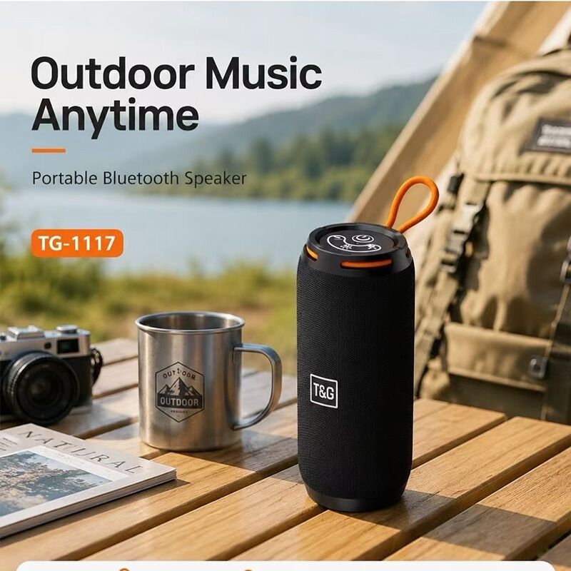 Bluetooth-колонка T&G TG1117 со сменным аккумулятором, слот для карты и USB, TWS, 10 Вт