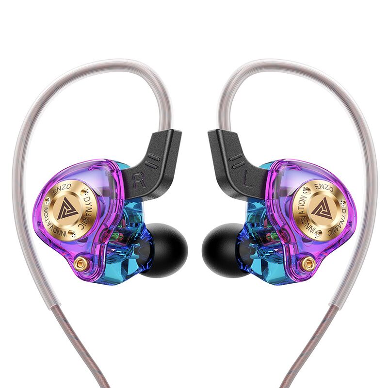 Проводные наушники QKZ ENZO с динамическим излучателем, Hi-Fi звук, усиленный бас, микрофон и пульт управления
