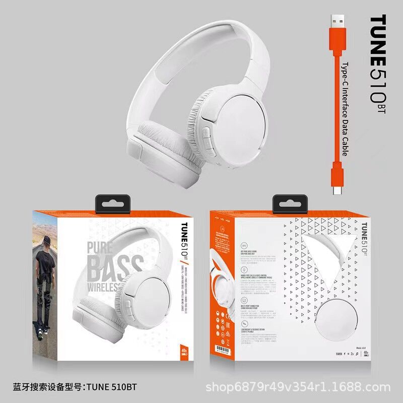 Полноразмерные Bluetooth-наушники BT510, складные, накладные, с микрофоном
