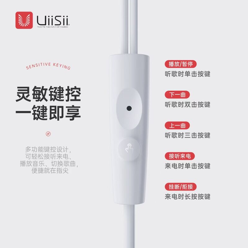 Yunshi S2C — проводные наушники-вкладыши Type-C/3.5 мм с микрофоном и усиленным басом