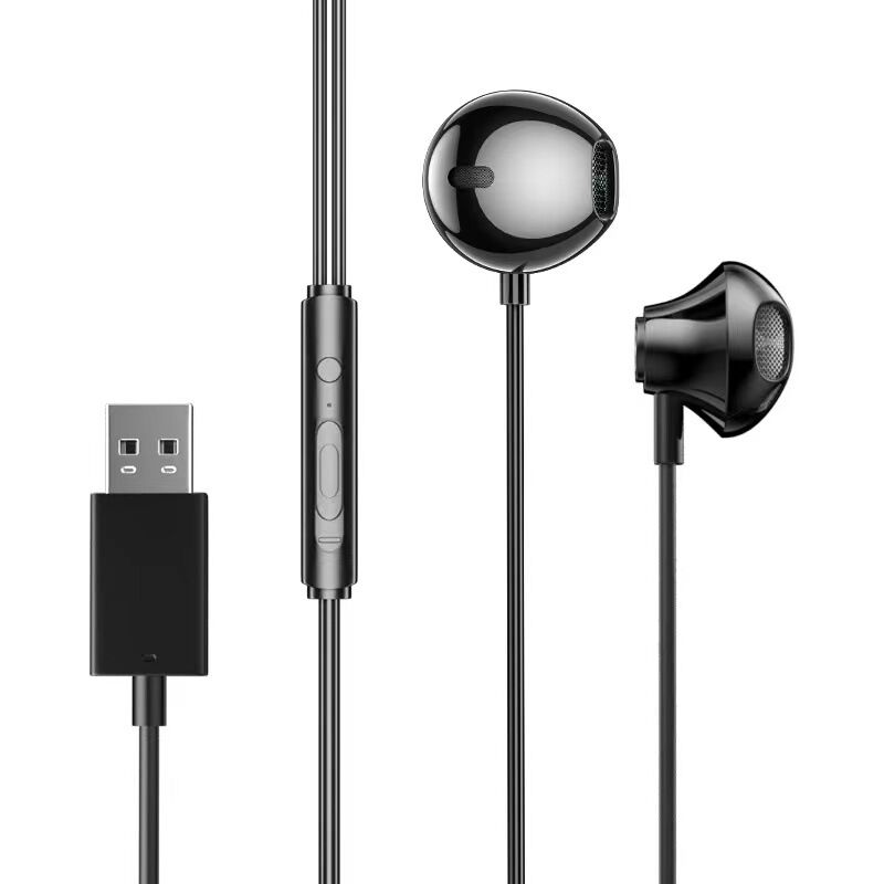 Игровая проводная гарнитура YF-01 USB для ПК, вкладыши с микрофоном