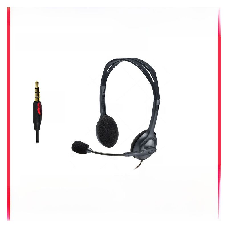 Проводная гарнитура Logitech H110/H111 для ПК, накладная, разъём 3,5 мм, стерео