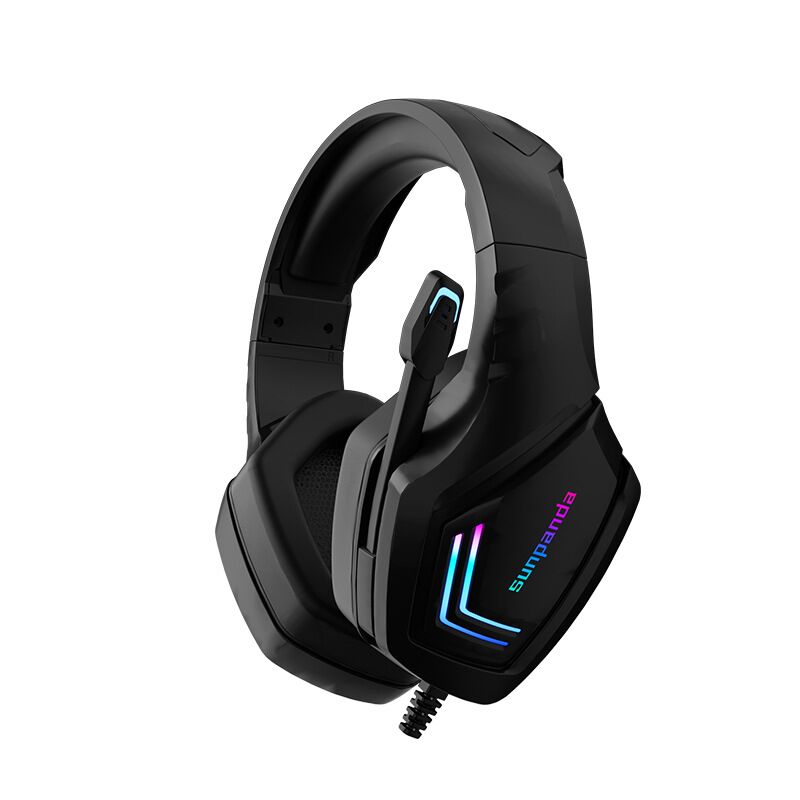 Проводная игровая гарнитура Lieqin P3 с оголовьем, RGB-подсветка, низкая задержка, для ПК и телефона