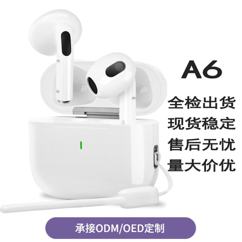 Bluetooth-наушники-вкладыши A6 Pro TWS, шумоподавление ENC, экран заряда, Bluetooth 5.4