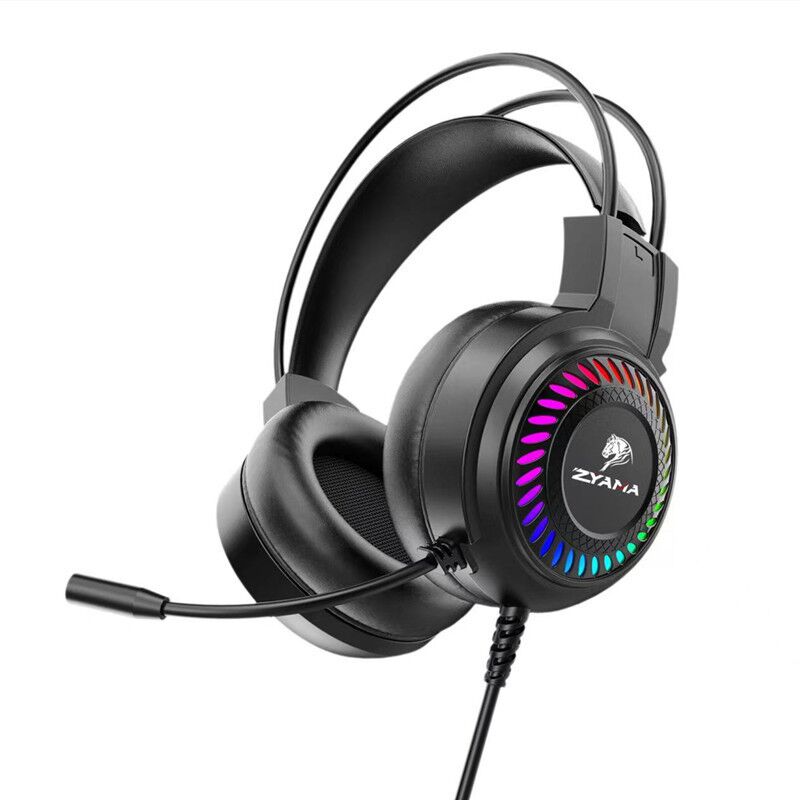 Игровая гарнитура «Волк-паук» S602, USB 7.1, накладная, с подсветкой, для ПК и ноутбука