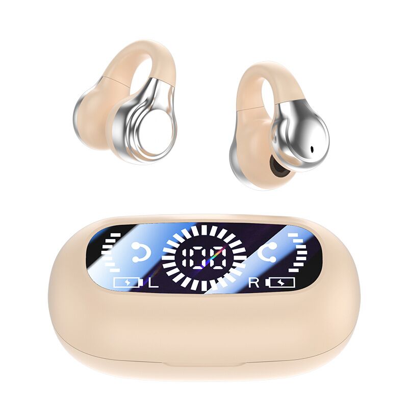 Спортивные Bluetooth-наушники с костной проводимостью, безвкладышные (клипса), дисплей заряда, до 8+ часов работы, IPX6