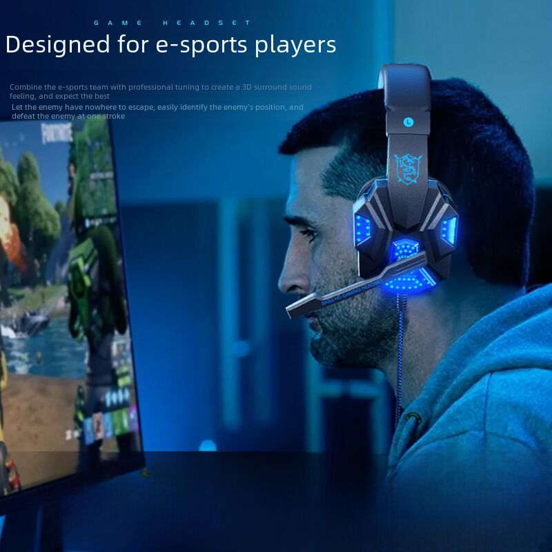 Игровая проводная гарнитура Soyto SY830MV с RGB-подсветкой, для ПК, PS4 и USB
