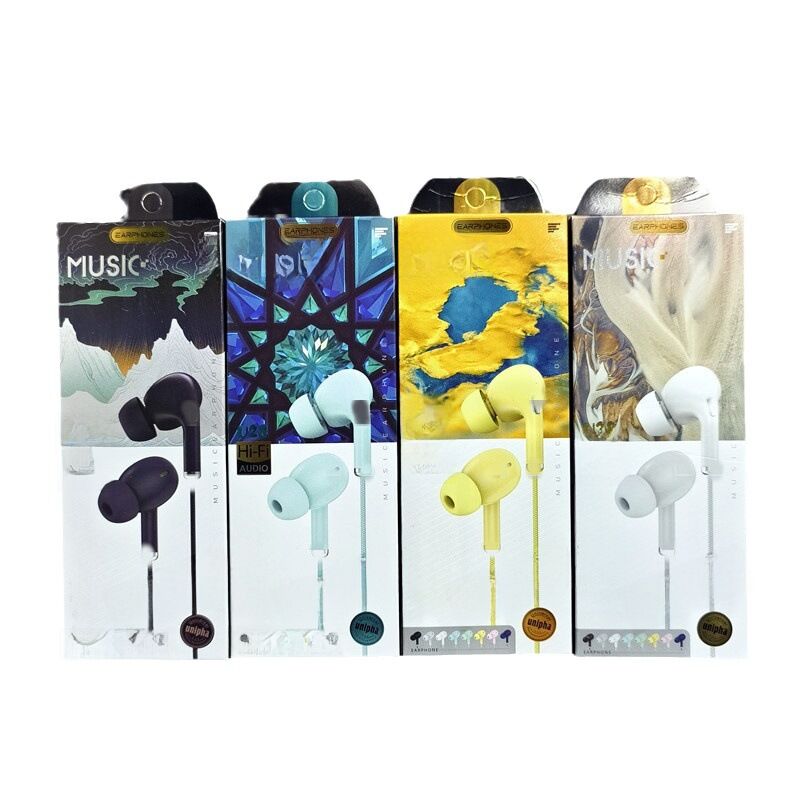 U28 — проводные наушники-вкладыши 3,5 мм с пультом, разноцветные