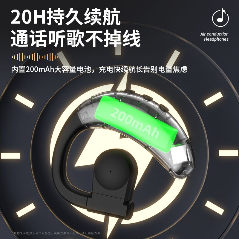 Bluetooth-гарнитура I6 моноуральная с дисплеем, вращающийся заушный крепёж, BT 5.4
