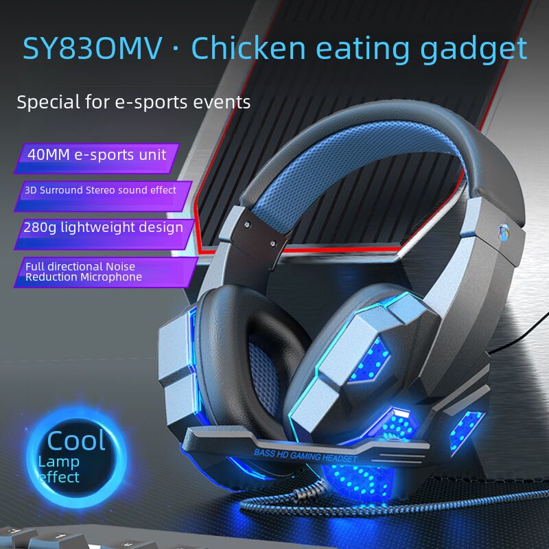 Игровая проводная гарнитура Soyto SY830MV с RGB-подсветкой, для ПК, PS4 и USB