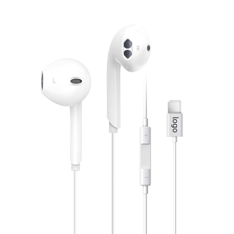 Проводные наушники C100 с пультом на кабеле, разъём Lightning, для iPhone 7-14