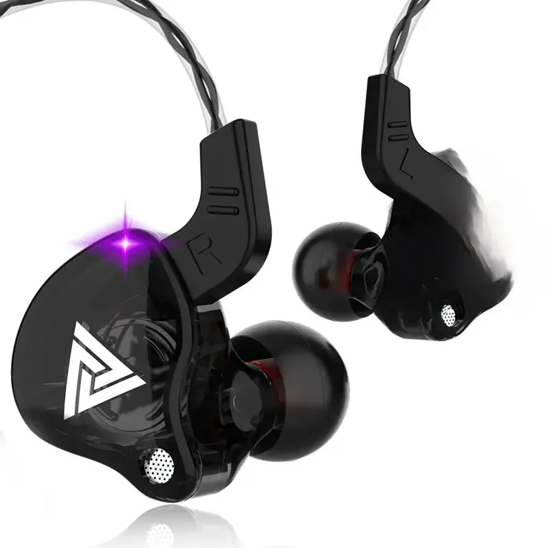 QKZ AK6 — спортивные проводные наушники-вкладыши с микрофоном и усиленным басом